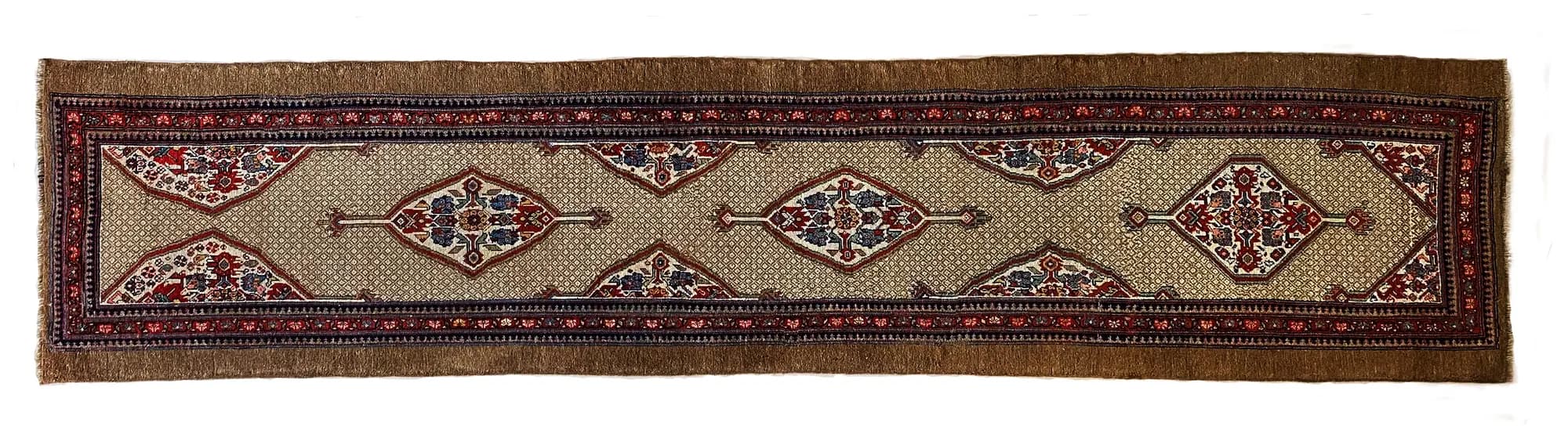 Antique tribal runner washed and re-blocked straight and flat — Ahmadi Rug, Skokie IL